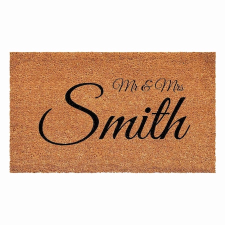 Calloway Mills Personalized Door Mat, Black, Natural, 24 in W x 36 in L 107682436